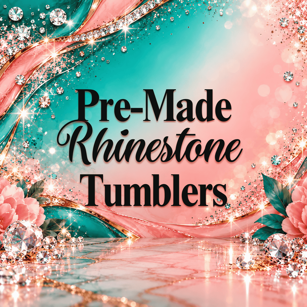 Pre-Made Rhinestone Tumblers