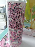 dolly love rhinestone tumbler