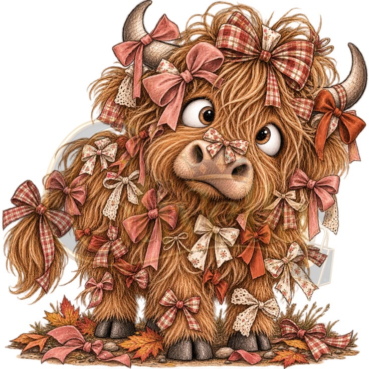 cow with bows