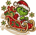 grinch santa sled