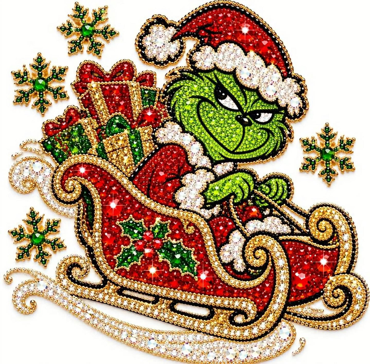 grinch santa sled