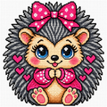 hedgehog with bow