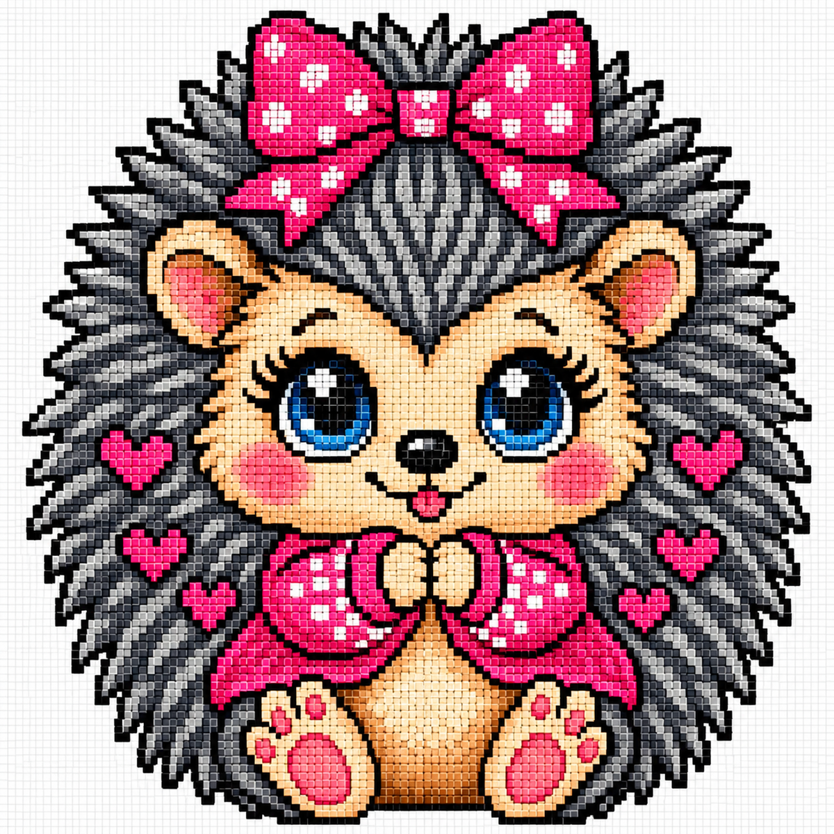 hedgehog with bow