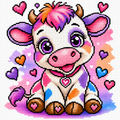 colorful cow