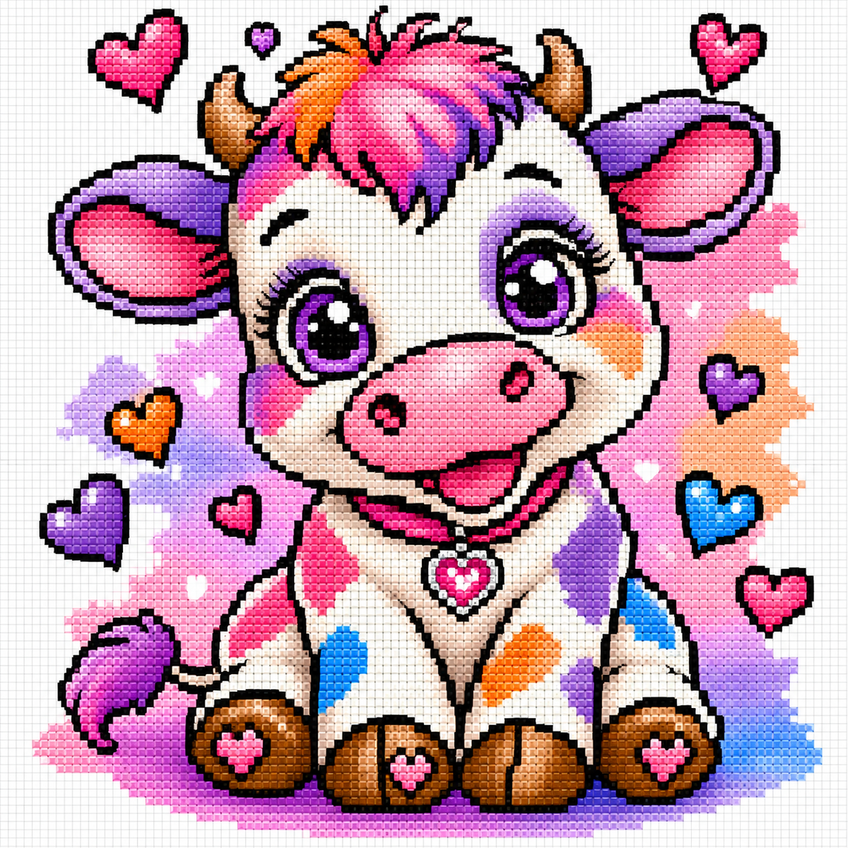 colorful cow