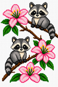 racoons in a tree