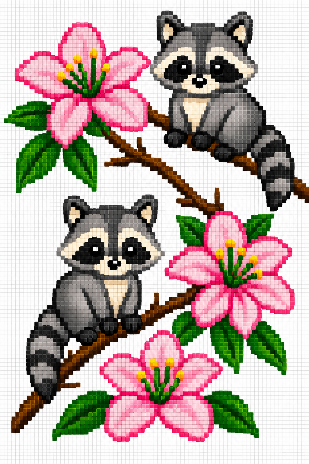 racoons in a tree